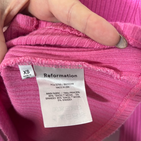 Reformation Gellar Knit Top Pink Size XS - Picture 12 of 14